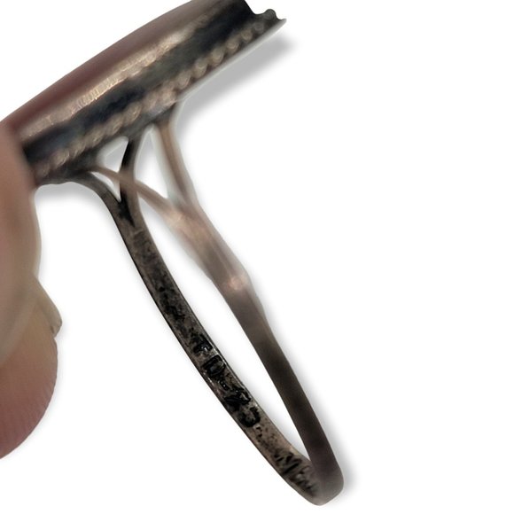 Vintage Pink Opal 925 Silver Oval Ring - Picture 7 of 11